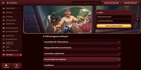 Casoola Casino VIP program na mobile